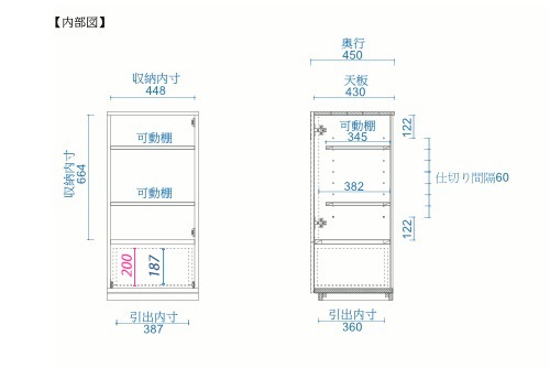 風雅キャビネット サイズ図面2