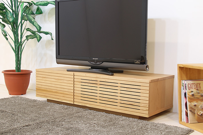 天然木・無垢を使ったテレビ台・テレビボード 風雅  ブラックチェリー 幅1200mm 