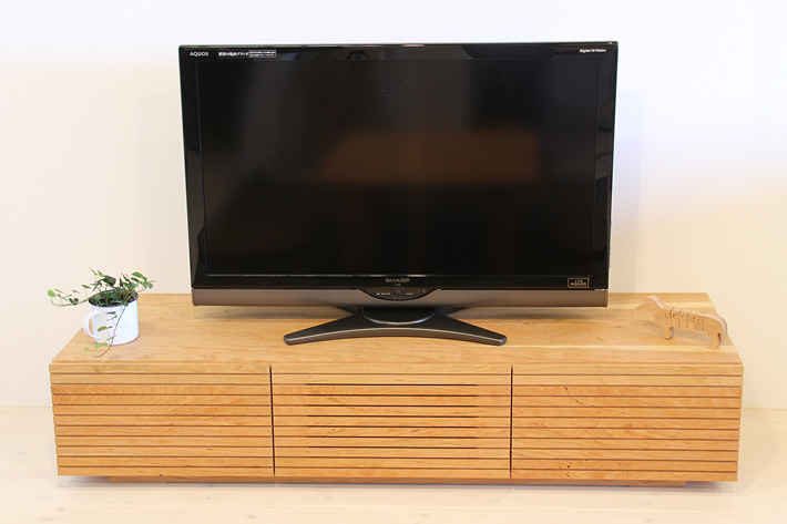 天然木・無垢を使ったテレビ台・テレビボード 風雅  1500mm ブラックチェリー イメージ1