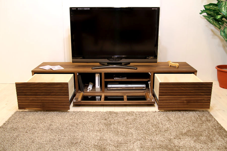 天然木・無垢を使ったテレビ台・テレビボード 風雅  1800mm ウォールナット／ウォルナット イメージ2