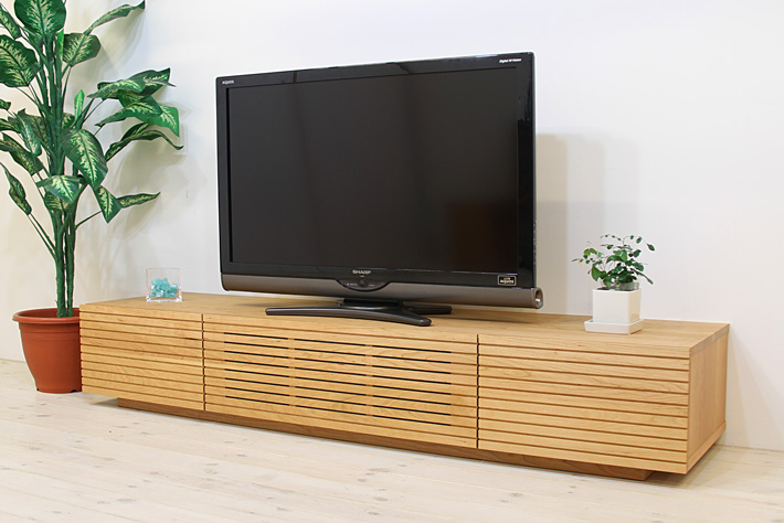 天然木・無垢を使ったテレビ台・テレビボード 風雅  ブラックチェリー 幅1800mm 