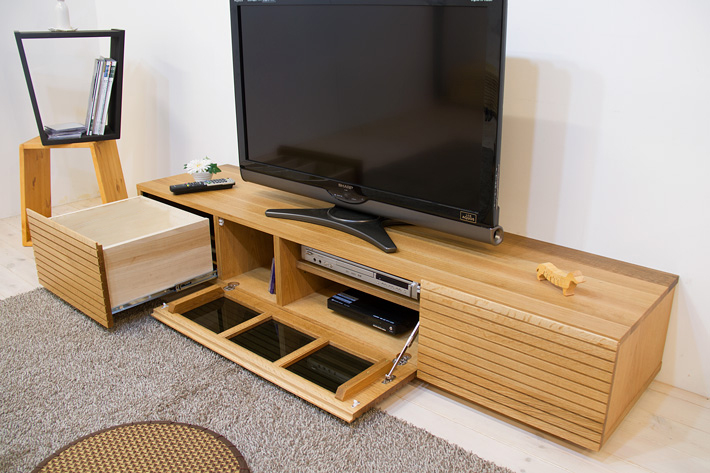 天然木・無垢を使ったテレビ台・テレビボード 風雅  1800mm ホワイトオーク イメージ2