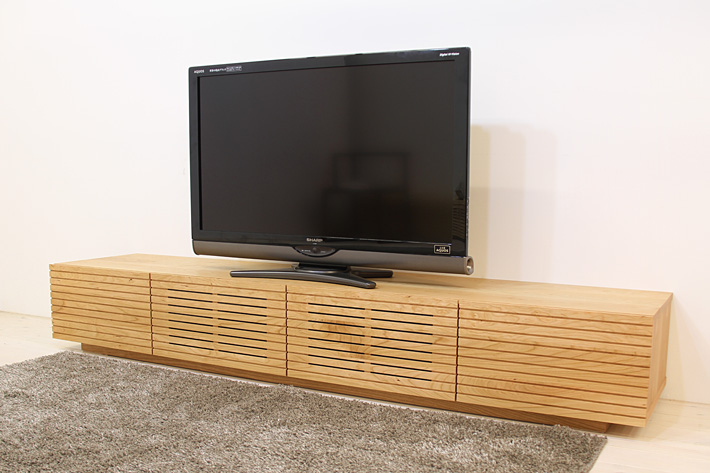 天然木・無垢を使ったテレビ台・テレビボード 風雅  2000mm ブラックチェリー イメージ1