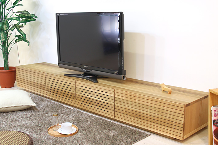 天然木・無垢を使ったテレビ台・テレビボード 風雅  幅3000mm ホワイトオーク イメージ1
