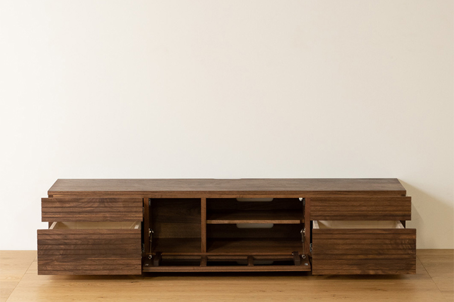 天然木・無垢を使ったテレビ台・テレビボード 風雅  -タイプ2 1800mm ウォールナット／ウォルナット イメージ2
