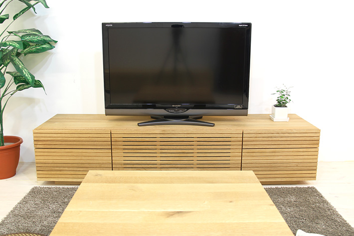 天然木・無垢を使ったテレビ台・テレビボード 風雅  -タイプ2 1800mm ホワイトオーク イメージ1