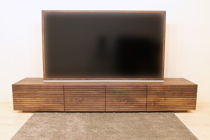 天然木・無垢を使ったテレビ台・テレビボード 風雅  -タイプ2 2200mm ウォールナット／ウォルナット イメージ1