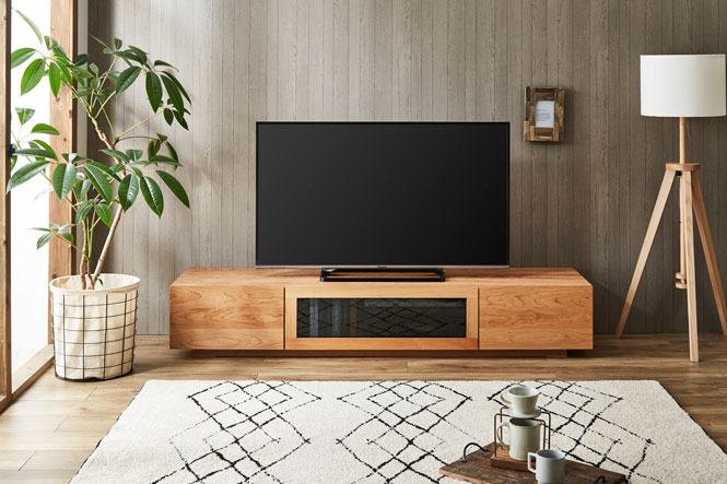 凛 テレビ台・テレビボード ブラックチェリー 幅1800mm 