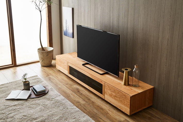 凛 テレビ台・テレビボード ブラックチェリー 幅2000mm 