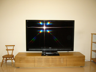 天然木・無垢を使用、ホワイトオークのテレビ台2