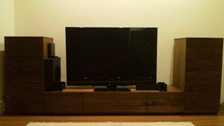 天然木・無垢を使用したテレビ台・キャビネット-風雅ウォールナット1