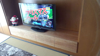 天然木テレビ台W2000ブラックチェリー風雅4