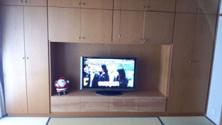 天然木テレビ台W2000ブラックチェリー風雅5