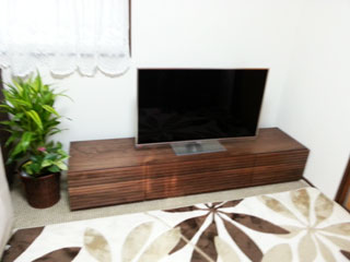 天然木テレビ台W1800ウォールナット風雅