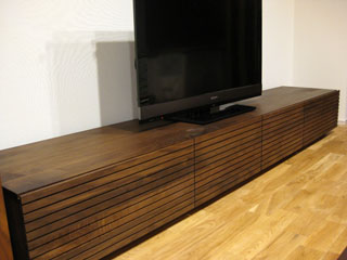 天然木・無垢のテレビボードW2400ウォールナット風雅1