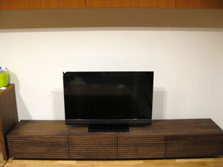 天然木・無垢のテレビボードW2400ウォールナット風雅2