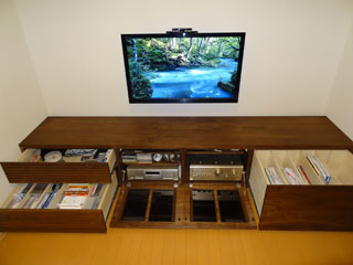 天然木・無垢-テレビ台-W2000-ウォールナット-風雅3