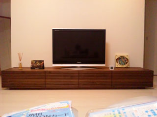 天然木・無垢テレビボードW2400ウォールナット-風雅2