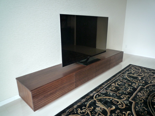 天然木テレビボード-幅2400-ウォールナット-風雅2