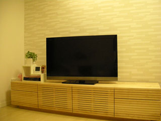 天然木・無垢のテレビボード-W2000-ホワイトオーク-風雅