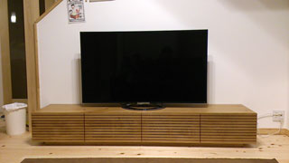 天然木・無垢のテレビボード-W2000-ホワイトオーク-風雅1