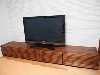 天然木・無垢のテレビボード-W2400-ウォールナット-風雅2