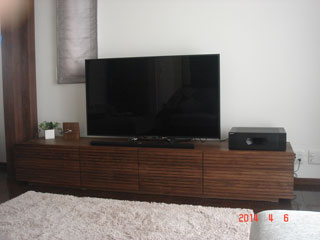 天然木・無垢のテレビボード-W2400-ウォールナット-風雅タイプ2-2
