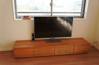 天然木・無垢のテレビボード-W2000-ブラックチェリー-風雅2