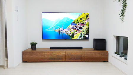 風雅テレビボード ブラックチェリー 幅2300mm-1