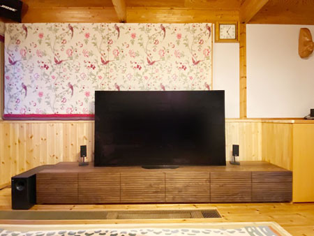 風雅TVボード type2 ウォールナット 幅3000mm