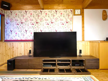 風雅TVボード type2 ウォールナット 幅3000mm