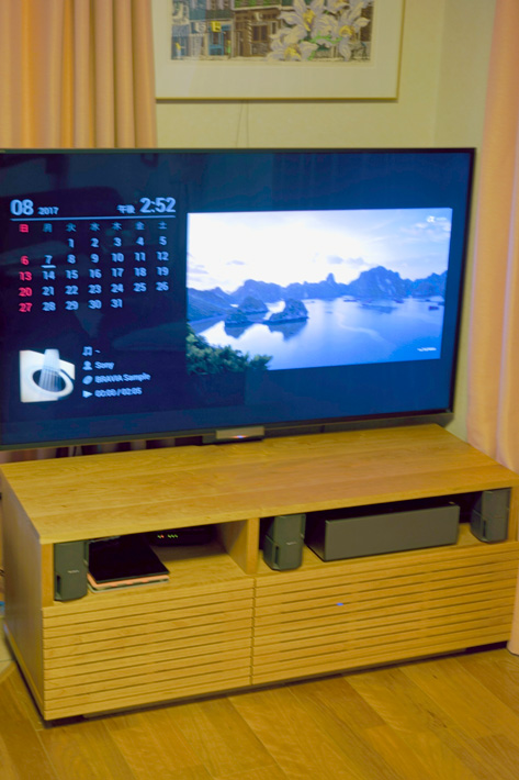 天然木のテレビボード-W1200-ブラックチェリー-オーダー仕様1