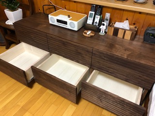 風雅ローチェストウォールナット幅1500m2