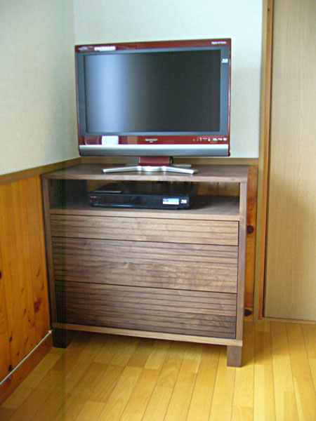 特注ハイタイプテレビボード ウォールナット1
