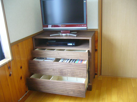 特注ハイタイプテレビボード ウォールナット2