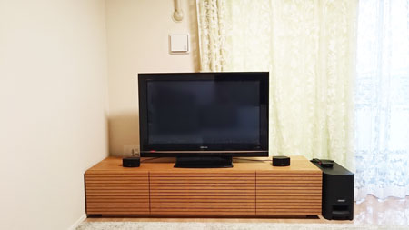 風雅TVボード ホワイトオーク幅1800mm