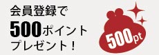 会員登録で500Pプレゼント