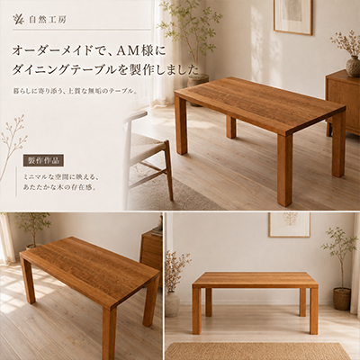 A.M.様 ダイニングテーブル製作事例