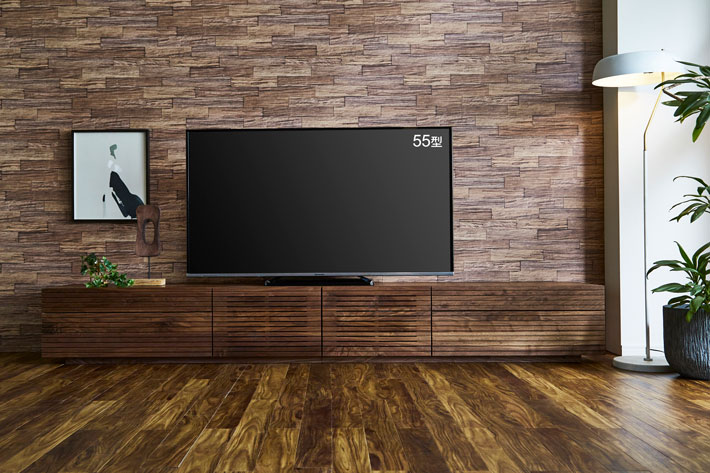 天然木・無垢を使ったテレビ台・テレビボード 風雅タイプ2 ウォールナット 幅2700mm 