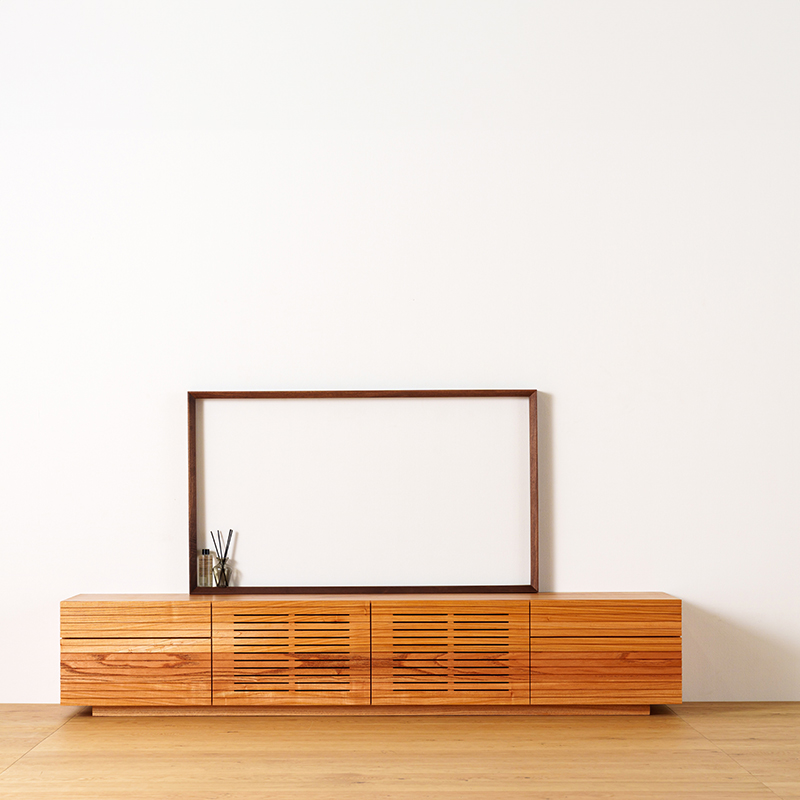 天然木・無垢を使ったテレビ台・テレビボード 風雅タイプ2 センダン 幅2700mm 