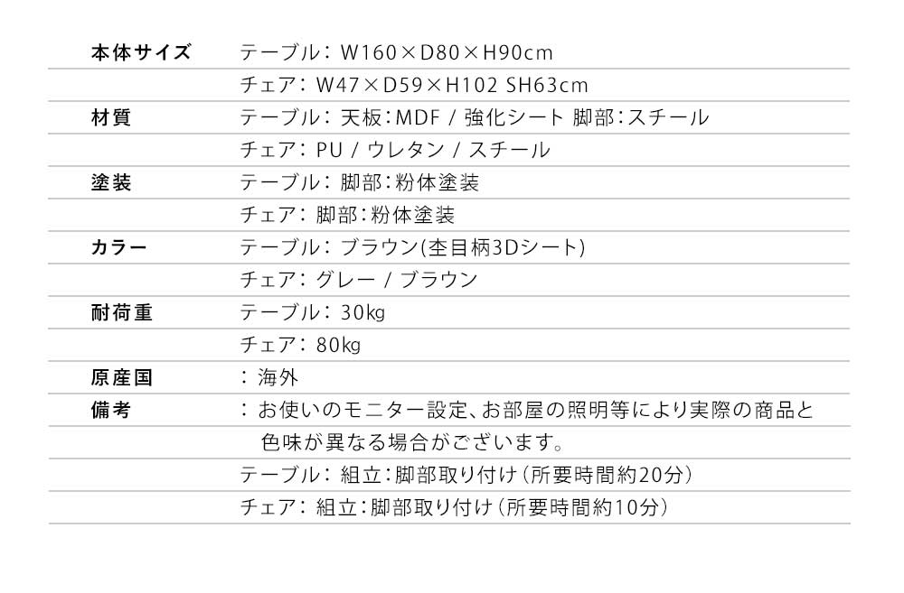 Grace ダイニングセット 90ハイカウンターテーブル 5点セット