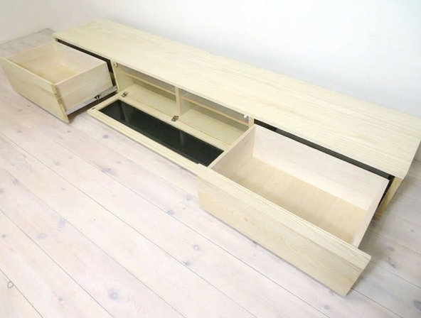 凛 テレビ台・テレビボード ホワイトアッシュ 幅2400mm 